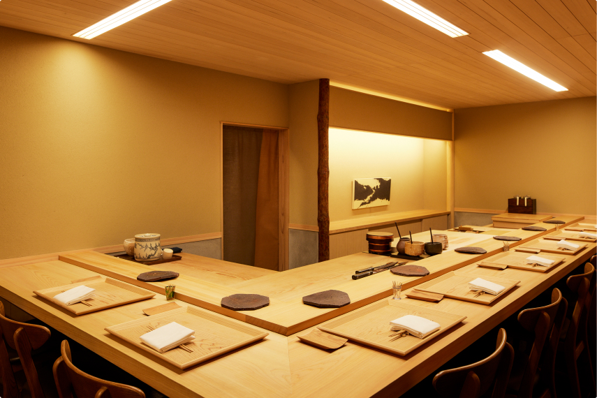 お寿司屋さんのおもてなし「すし 指拭き用晒」 | つきじ 折峰 料理屋