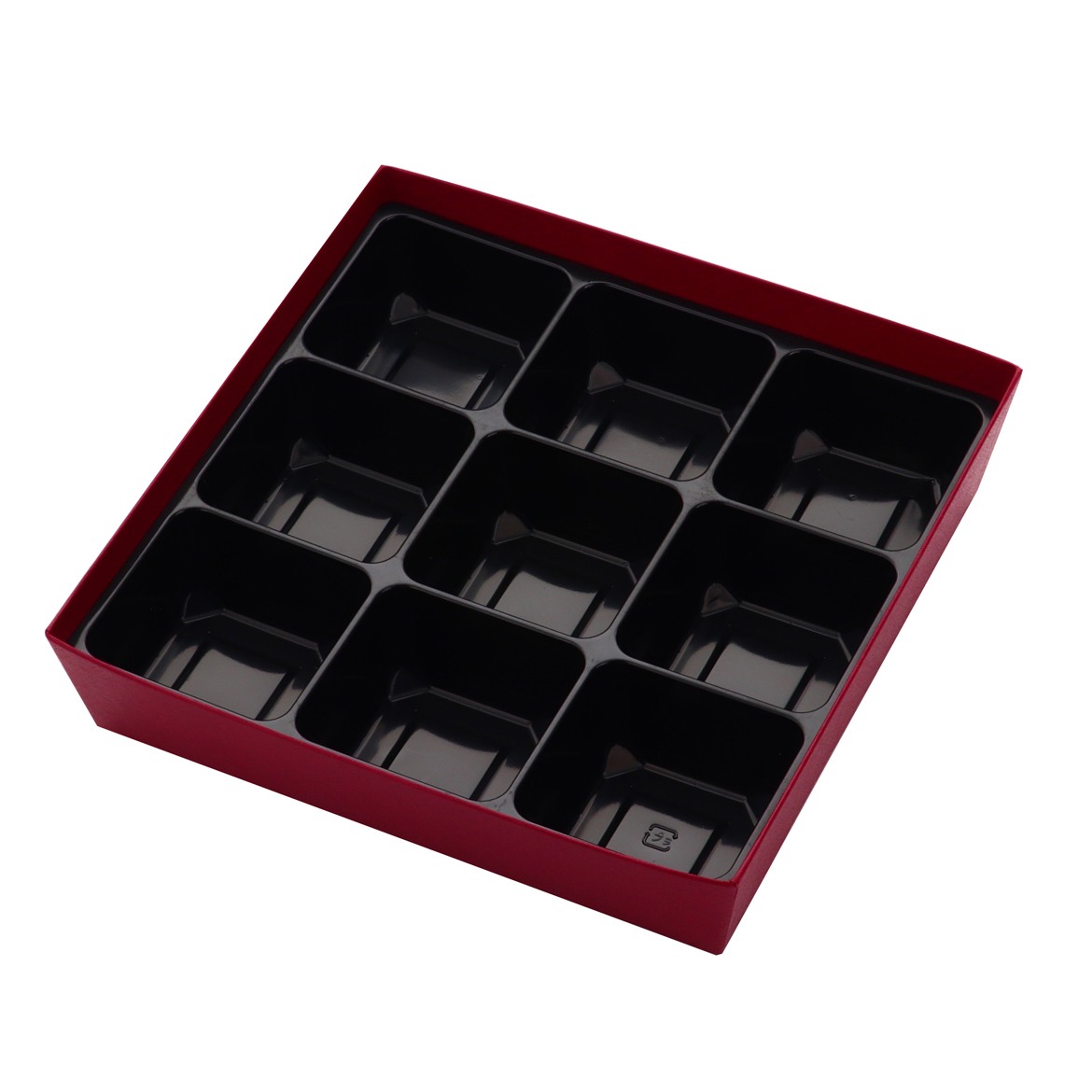 トレー70 9マス 黒 | つきじ 折峰 料理屋さんのパッケージ専門店